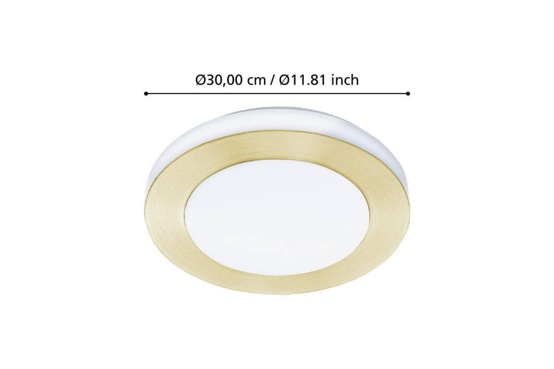Taklampa Eglo Led Carpi - Vit/Mässing - Belysning & el - Badrumsbelysning - Badrumslampa tak