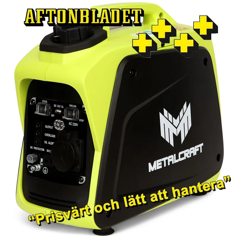Digitalt elverk 1000W | Portabel med USB-port | Metalcraft