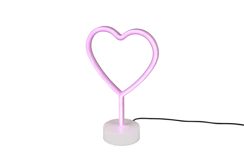 Heart LED Bordslampa vit, Vit