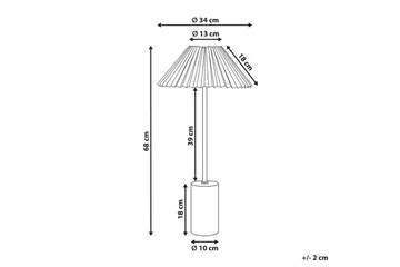 Bosleba Bordslampa 68 cm E27 - Beige/Vit - Belysning & el - Inomhusbelysning & lampor - Bordslampor