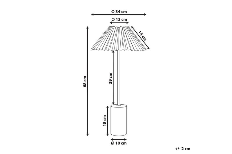 Bosleba Bordslampa 68 cm E27 - Beige/Vit - Belysning & el - Inomhusbelysning & lampor - Bordslampor