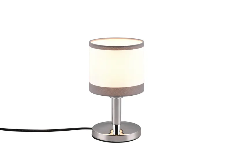 Davos Bordslampa E14 krom/ vit, Krom/Vit