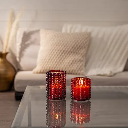 Flamme Dotty LED Ljus 9 cm - röd - Belysning & el - Inomhusbelysning & lampor - Dekorationsbelysning