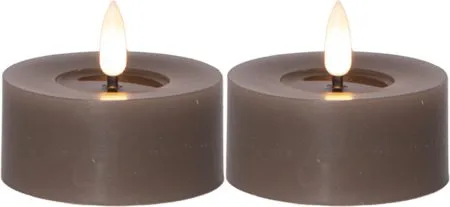 Flamme Flow LED Värmeljus 2-pack 7 cm, mullvad