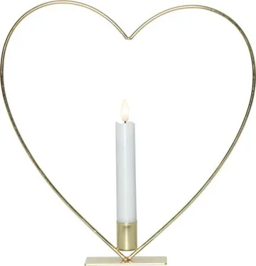 Flamme Heart Inomhusdekoration 28 cm - Mässing - Belysning & el - Inomhusbelysning & lampor - Dekorationsbelysning
