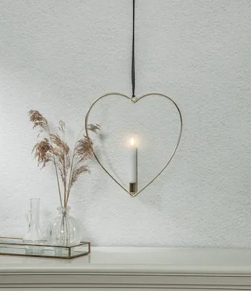 Flamme Heart Inomhusdekoration 28 cm - Mässing - Belysning & el - Inomhusbelysning & lampor - Dekorationsbelysning