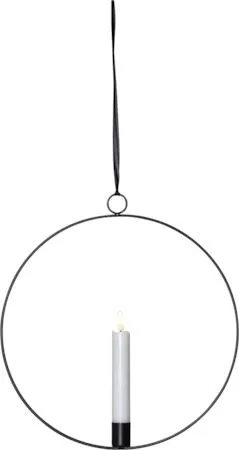 Flamme Ring Inomhusdekoration 28.5 cm, svart och vit