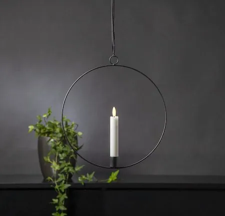 Flamme Ring Inomhusdekoration 28.5 cm - svart och vit - Belysning & el - Inomhusbelysning & lampor - Dekorationsbelysning