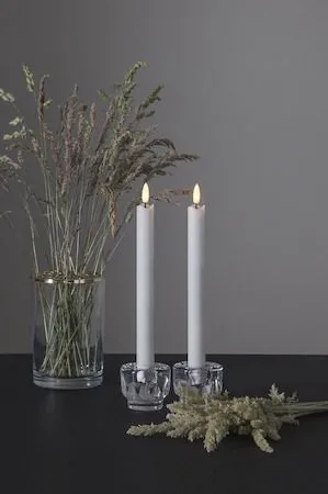 Flamme Rustic LED Antikljus 2-pack 25 cm - vit - Belysning & el - Inomhusbelysning & lampor - Dekorationsbelysning