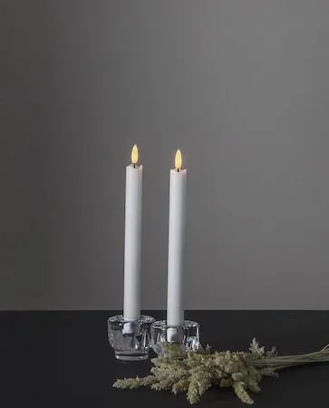 Flamme Rustic LED Antikljus 2-pack 25 cm - vit - Belysning & el - Inomhusbelysning & lampor - Dekorationsbelysning