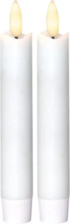 Flamme Rustic LED Antikljus 2-pack 15 cm - vit - Belysning & el - Inomhusbelysning & lampor - Dekorationsbelysning
