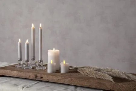 Flamme Rustic LED Antikljus 2-pack 15 cm - vit - Belysning & el - Inomhusbelysning & lampor - Dekorationsbelysning