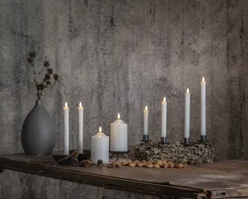 Flamme Rustic LED Antikljus 2-pack 25 cm - vit - Belysning & el - Inomhusbelysning & lampor - Dekorationsbelysning