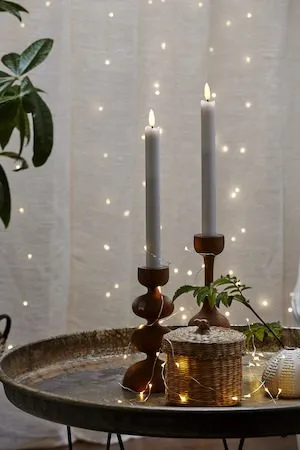 Flamme Rustic LED Antikljus 2-pack 25 cm - vit - Belysning & el - Inomhusbelysning & lampor - Dekorationsbelysning