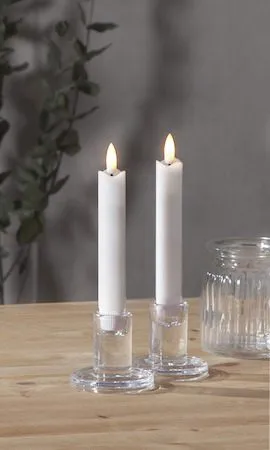 Flamme Rustic LED Antikljus 2-pack 15 cm - vit - Belysning & el - Inomhusbelysning & lampor - Dekorationsbelysning