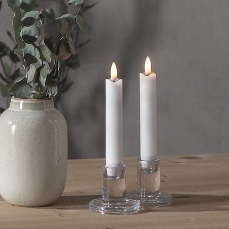 Flamme Rustic LED Antikljus 2-pack 15 cm - vit - Belysning & el - Inomhusbelysning & lampor - Dekorationsbelysning