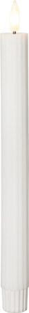 Flamme Stripe LED Antikljus 2-pack 25 cm - vit - Belysning & el - Inomhusbelysning & lampor - Dekorationsbelysning