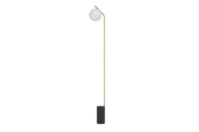Golvlampa Eglo Betulia Svart/Mässing Opalvit