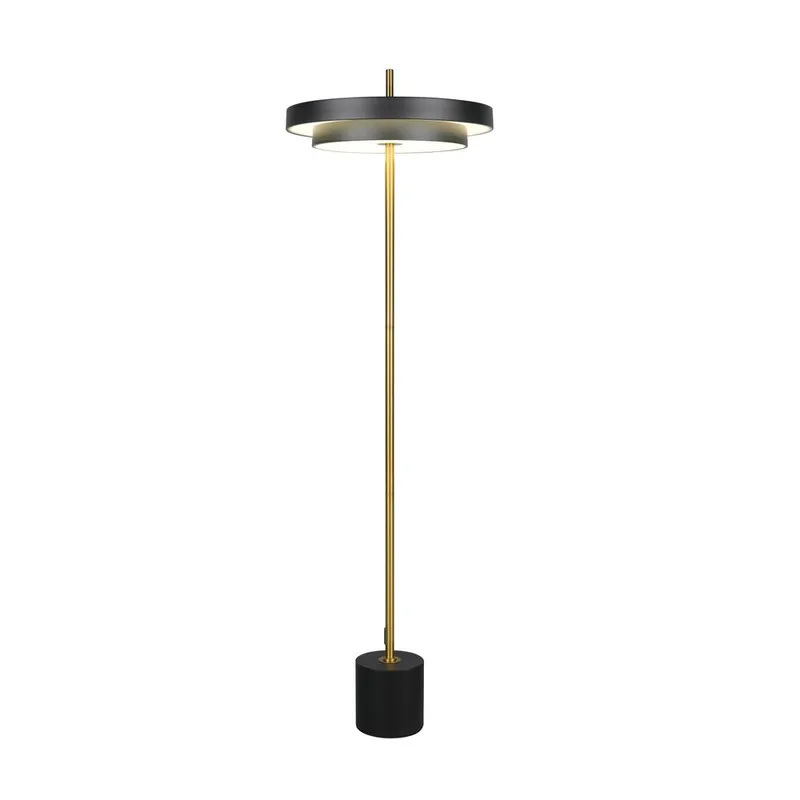 Golvlampa TRIO Keaton - Mattsvart/Mässing - Belysning & el - Inomhusbelysning & lampor - Sovrumslampa
