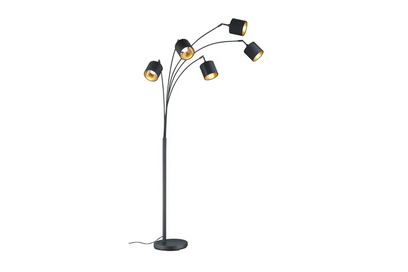 Golvlampa TRIO Tommy Böjd Mattsvart, Mattsvart