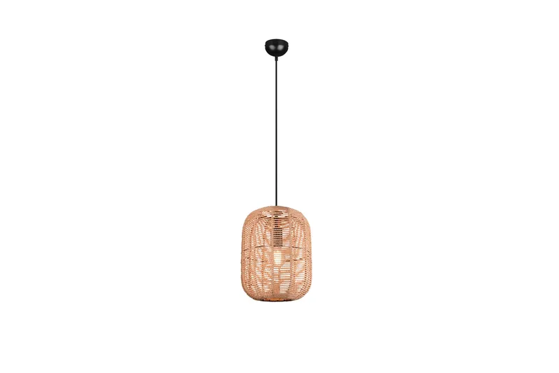 Runa Taklampa E27 35cm mattsvart/rotting, Matt svart/Natur