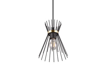 Rod Taklampa 1L E27 svart/ guld - Svart/Guld - Belysning & el - Inomhusbelysning & lampor - Kökslampa - Taklampa kök
