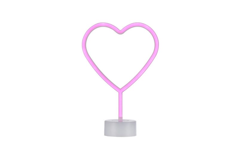 Neon-Hjärta Just Light Dekorationslampa, Pink