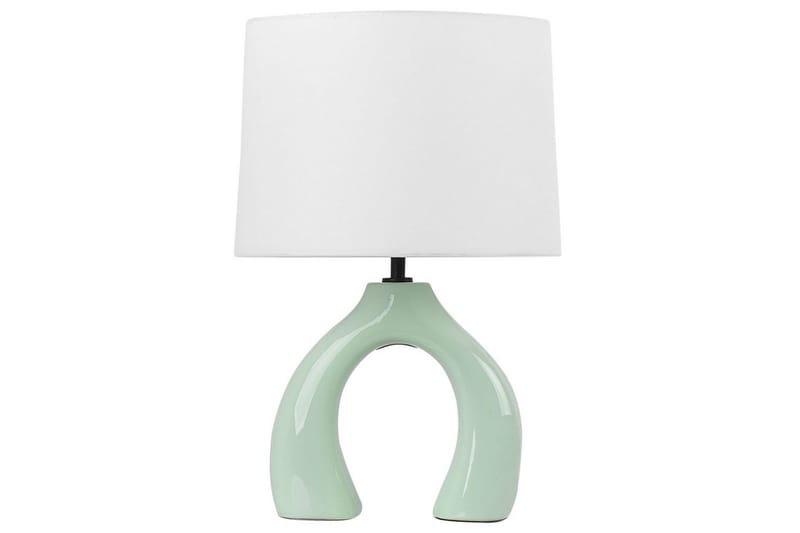 Avsaki Bordslampa 43 cm E27, Ljusgrön/Vit