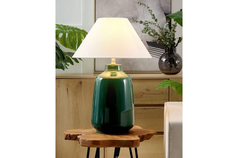Columbrete Bordslampa 57 cm E27 - Mörkgrön/Vit - Belysning & el - Inomhusbelysning & lampor - Sänglampor & nattduksbordslampa - Sänglampa bord
