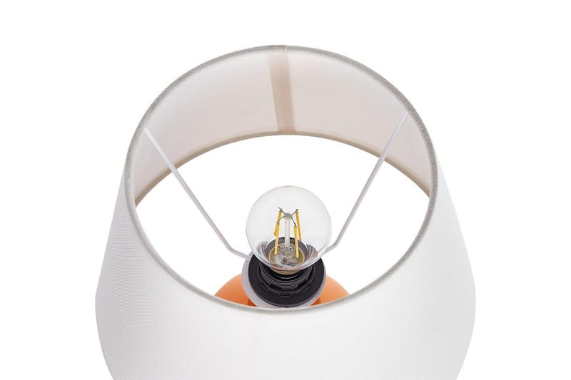 Lemiros Bordslampa 48 cm E27 - Orange/Vit - Belysning & el - Inomhusbelysning & lampor - Sänglampor & nattduksbordslampa - Sänglampa bord
