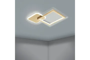 Taklampa Eglo Gafares Kvadrat Guldfärgad/Vit - Guld/Vit - Belysning & el - Inomhusbelysning & lampor - Sovrumslampa - Taklampa sovrum