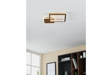 Taklampa Eglo Gafares Kvadrat Guldfärgad/Vit - Guld/Vit - Belysning & el - Inomhusbelysning & lampor - Sovrumslampa - Taklampa sovrum
