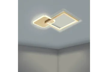 Taklampa Eglo Gafares Kvadrat Guldfärgad/Vit - Guld/Vit - Belysning & el - Inomhusbelysning & lampor - Sovrumslampa - Taklampa sovrum