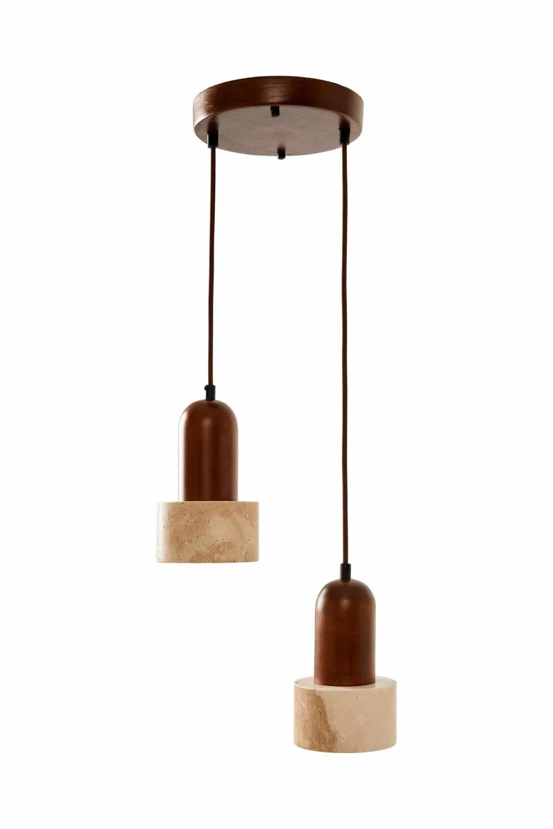 Norric Pendellampa, Beige Valnöt