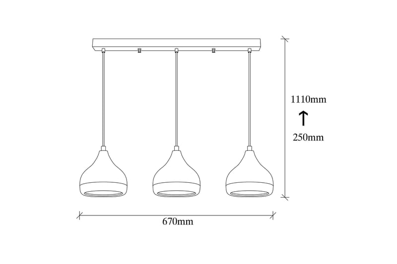 Opviq Yildo Taklampa - Svart/Koppar - Belysning & el - Inomhusbelysning & lampor - Taklampa & takbelysning - Pendellampor & hänglampor