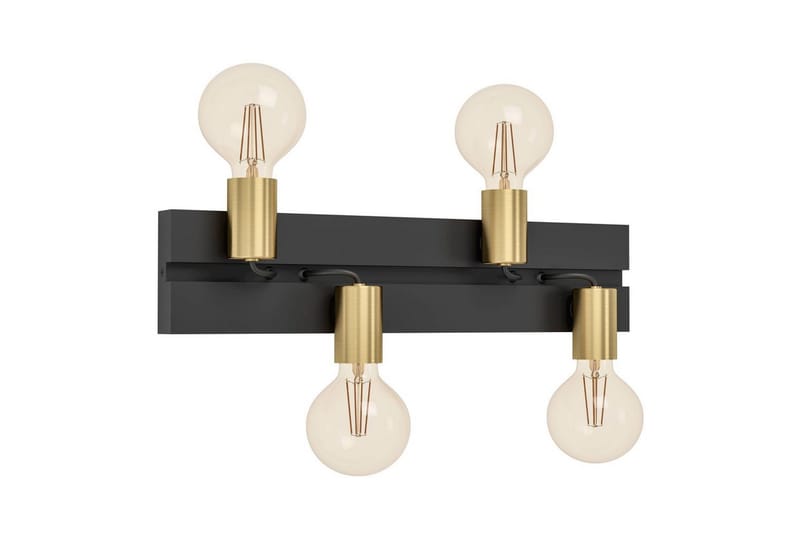 Vägglampa Eglo Macchione, Svart/Mässing