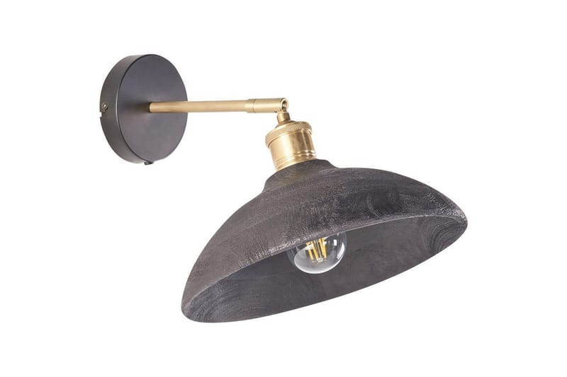 Gavdo Vägglampa E27, Svart/Mässing