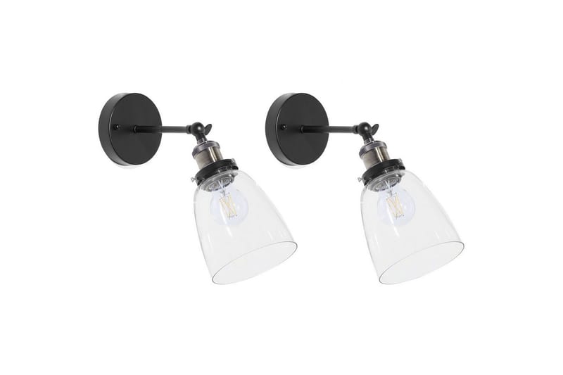 Lovataia Vägglampa 2 st E27, Svart