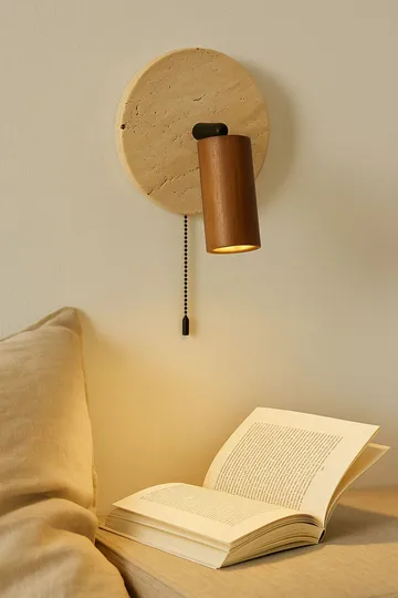 Tharosel Vägglampa 21 cm - Beige Ek - Belysning & el - Inomhusbelysning & lampor - Vägglampa