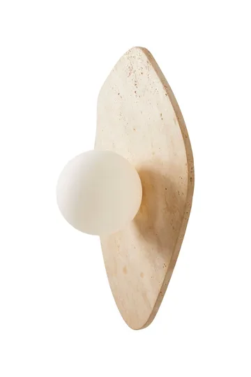 Thyrosel Vägglampa 10 cm - Beige Och Vit - Belysning & el - Inomhusbelysning & lampor - Vägglampa