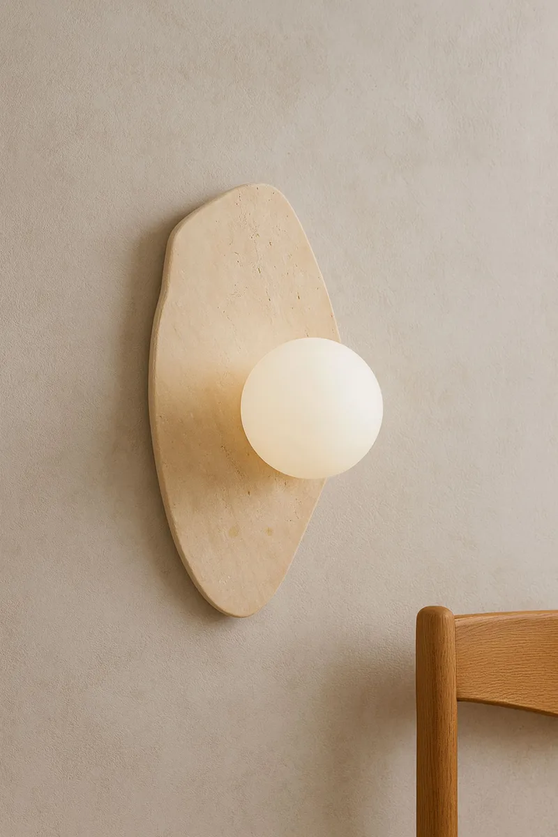 Thyrosel Vägglampa 10 cm - Beige Och Vit - Belysning & el - Inomhusbelysning & lampor - Vägglampa