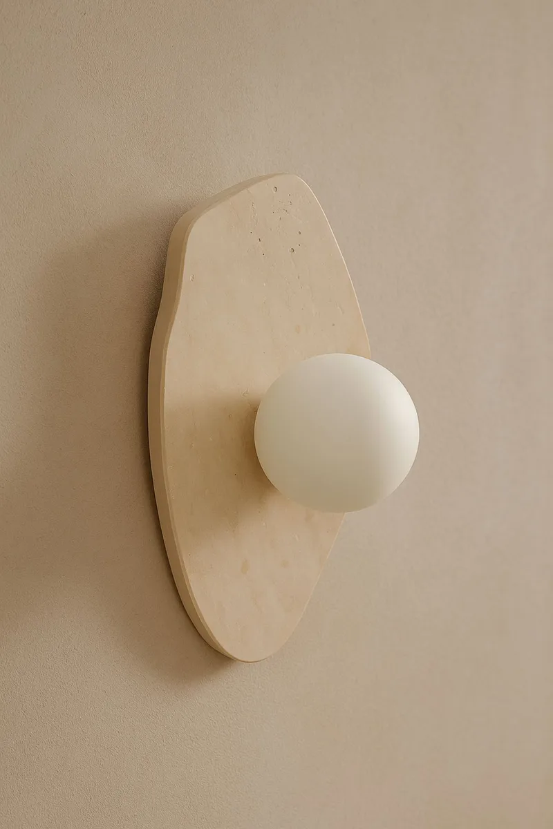 Thyrosel Vägglampa 10 cm - Beige Och Vit - Belysning & el - Inomhusbelysning & lampor - Vägglampa