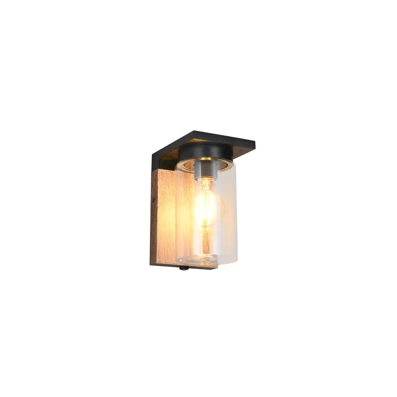 Vägglampa Ardila, Trä/mattsvart