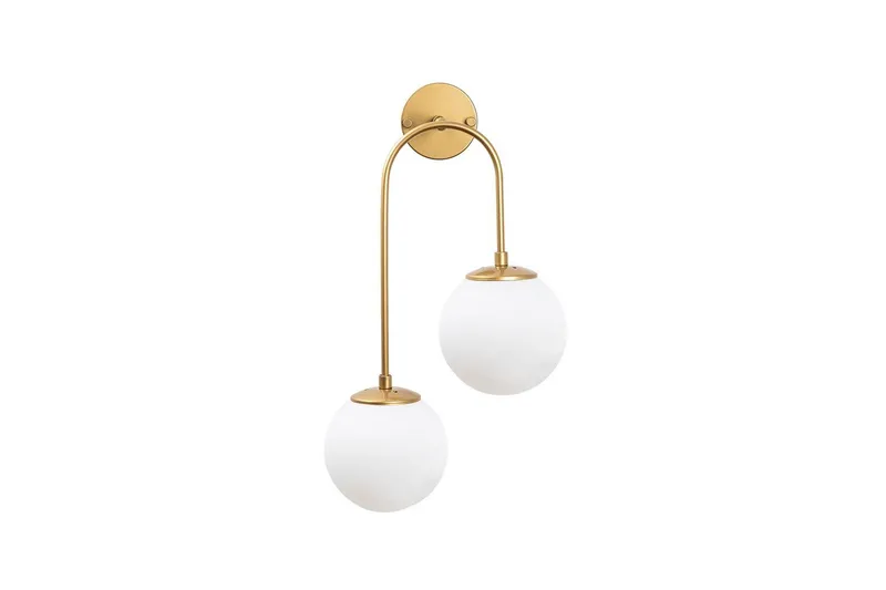 Vägglampa Thalara Två Glansig Rany, Guld