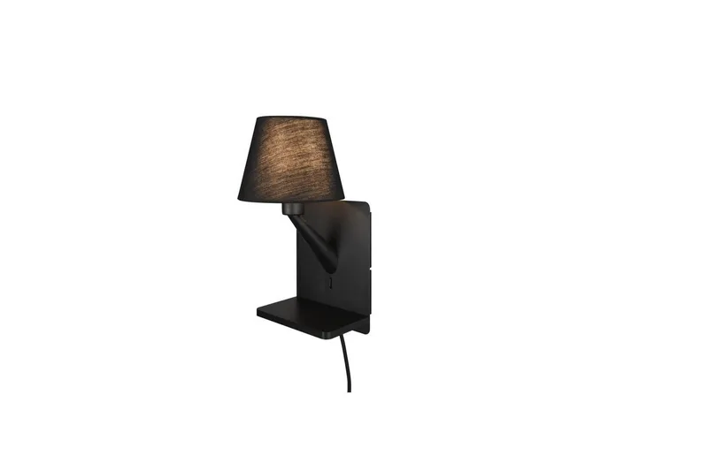 Vägglampa TRIO Comfort Mattsvart, Mattsvart
