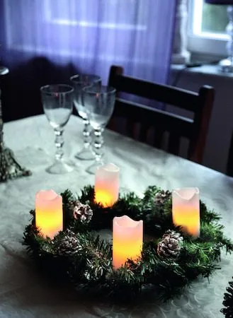 Advent LED Blockljus 4-pack 5 cm - vit - Belysning & el - Inomhusbelysning & lampor - Dekorationsbelysning