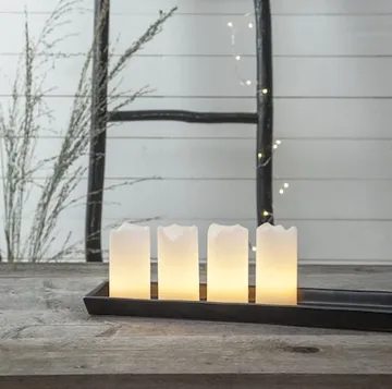 Advent LED Blockljus 4-pack 5 cm - vit - Belysning & el - Inomhusbelysning & lampor - Dekorationsbelysning