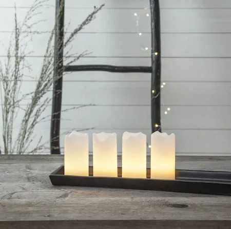 Advent LED Blockljus 4-pack 5 cm - vit - Belysning & el - Inomhusbelysning & lampor - Dekorationsbelysning
