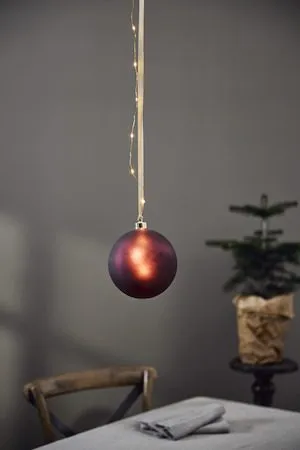 Bliss Glaskula 15 cm - matt röd - Belysning & el - Julbelysning - Övrig julbelysning