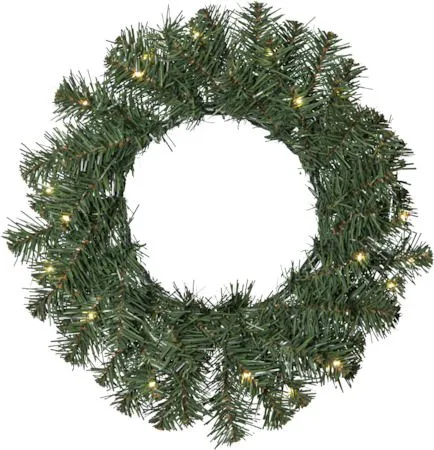 Dalbo Krans med belysning 40 cm - grön - Belysning & el - Julbelysning - Julbelysning utomhus